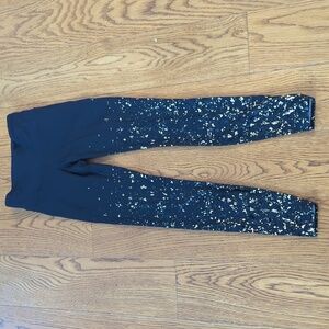 Lululemon Fast and Free Leggings in Gold Splatter